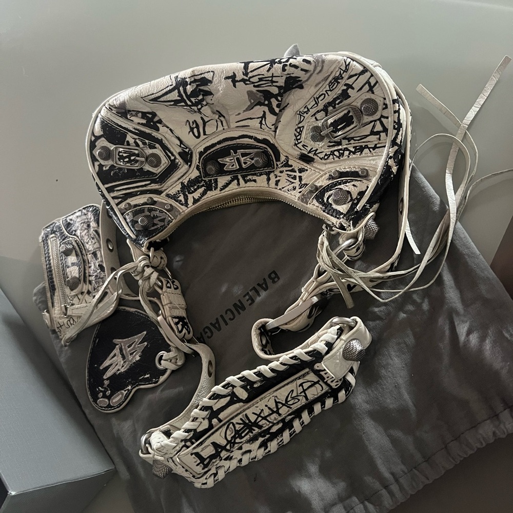 Balenciaga Le Cagole Graffiti Shoulder Bag Limited Edition